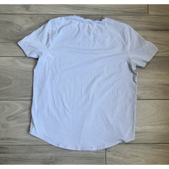 Lululemon Shirt Women's Large Blue Short Sleeve Lightweight Crew-Neck - Picture 2 of 4